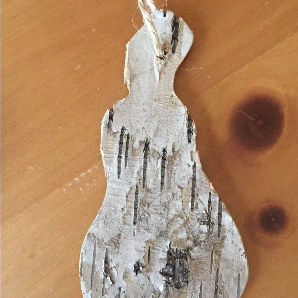 Birch bark rustic fall pumpkin ornament garland